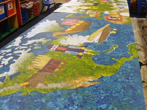 Board one being painted